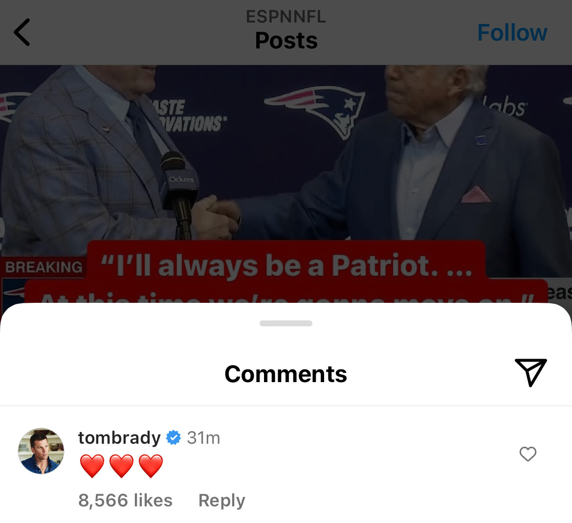 Tom Brady Reacts To Bill Belichick's Parting Message To Patriots