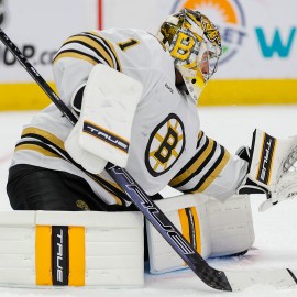 Boston Bruins goaltender Jeremy Swayman