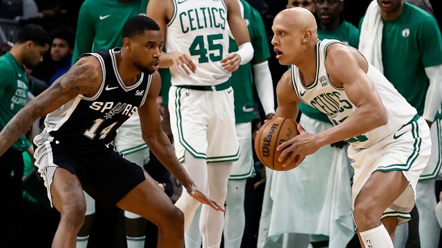 Boston Celtics guard Jordan Walsh and San Antonio Spurs small forward Keldon Johnson