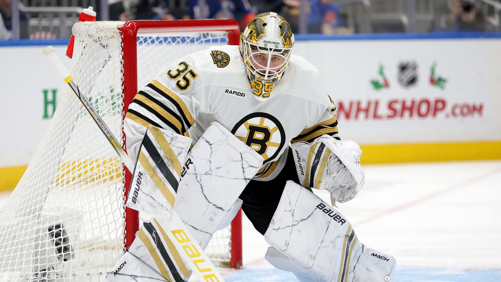 Linus Ullmark Debuts (Another) Specialty Bruins Centennial Mask