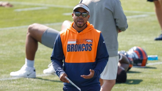 Denver Broncos defensive backs coach Christian Parker