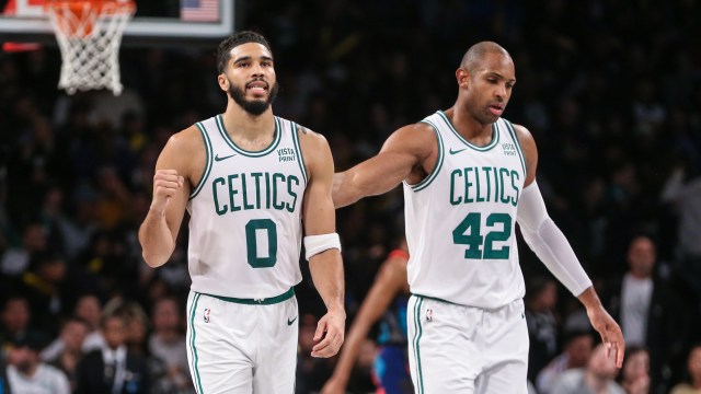 Boston Celtics teammates Jayson Tatum and Al Horford