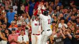 Boston Red Sox teammates Rafael Devers and Triston Casas