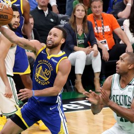 Boston Celtics center Al Horford and Golden State Warriors guard Steph Curry