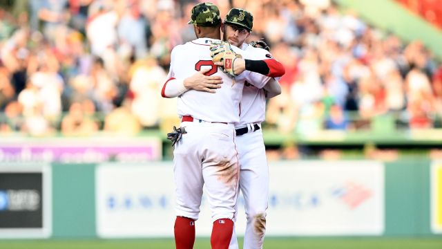 San Diego Padres second baseman Xander Bogaerts and Boston Red Sox shortstop Trevor Story