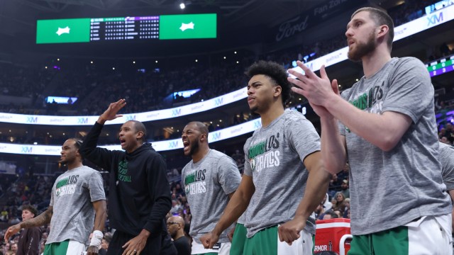 Boston Celtics bench