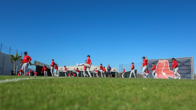 Boston Red Sox pitching staff at spring training