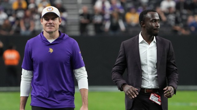 Minnesota Vikings head coach Kevin O'Connell and general manager Kwesi Adofo-Mensah