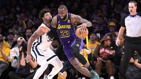 Los Angeles Lakers forward LeBron James, Memphis Grizzlies guard Marcus Smart