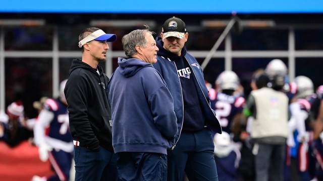 Former New England Patriots head coach Bill Belichick and assistant head coach Joe Judge