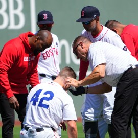 Boston Red Sox left fielder Tyler O'Neill