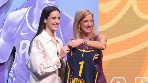 Indiana Fever guard Caitlin Clark, WNBA commissioner Cathy Engelbert