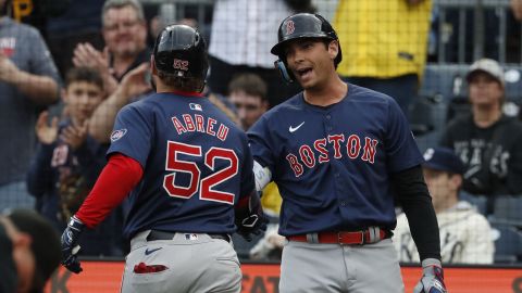 Boston Red Sox outfielder Wilyer Abreu and infielder Triston Casas