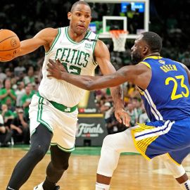 Boston Celtics forward Al Horford and Golden State Warriors forward Draymond Green