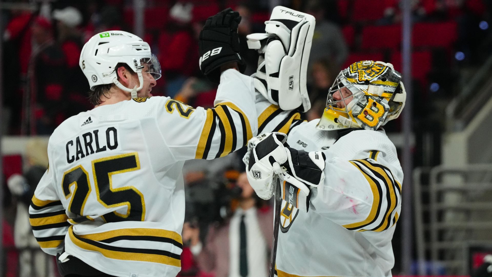 What Brandon Carlo Told Bruins After Memorable Game 1 Win