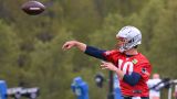 New England Patriots quarterback Drake Maye