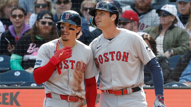 Boston Red Sox outfielder Jarren Duran and first baseman Triston Casas