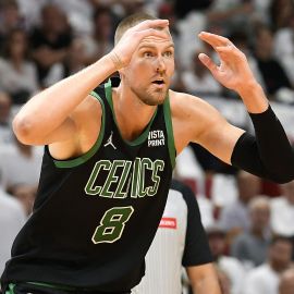 Boston Celtics forward Kristaps Porzingis