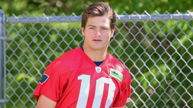 New England Patriots quarterback Drake Maye