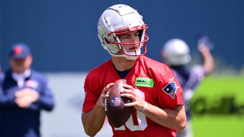 New England Patriots quarterback Drake Maye