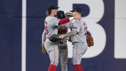 Boston Red Sox outfielders Jarren Duran and Tyler O'Neill, and utility man Romy Gonzalez