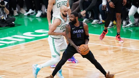 Dallas Mavericks guard Kyrie Irving, Boston Celtics guard Derrick White