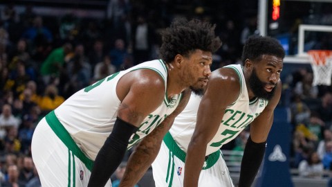 Boston Celtics guard Jaylen Brown, Memphis Grizzlies guard Marcus Smart