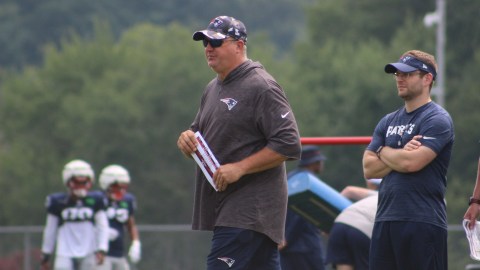 New England Patriots offensive coordinator Alex Van Pelt