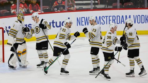 Boston Bruins postgame celebration