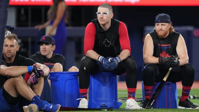 Boston Red Sox catcher Danny Jansen and Toronto Blue Jays infielder Justin Turner