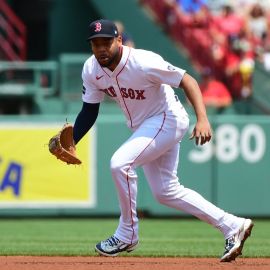 Boston Red Sox first baseman Dominic Smith