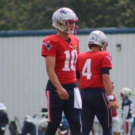 New England Patriots quarterback Drake Maye