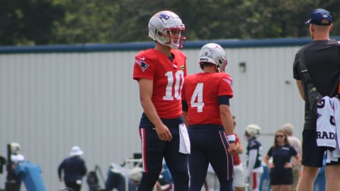 New England Patriots quarterback Drake Maye