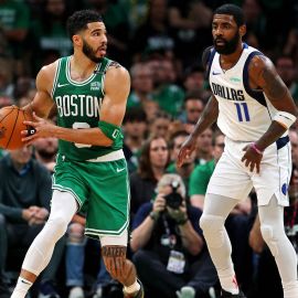 Boston Celtics forward Jayson Tatum and Dallas Mavericks guard Kyrie Irving