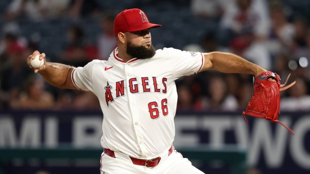 Los Angeles Angels pitcher Luis Garcia