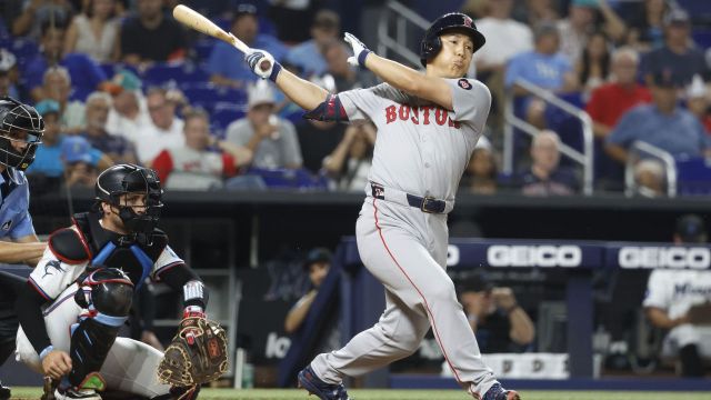 Boston Red Sox designated hitter Masataka Yoshida