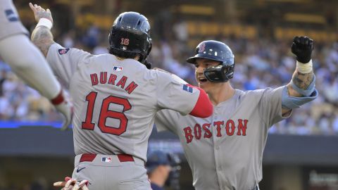 Boston Red Sox outfielders Jarren Duran and Tyler O