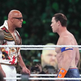 WWE superstars John Cena, Dwayne "The Rock" Johnson