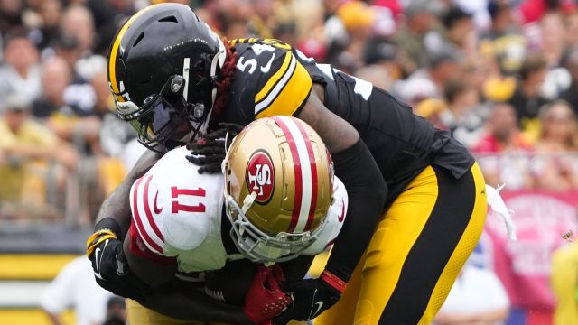 San Francisco 49ers wide receiver Brandon Aiyuk and Pittsburgh Steelers linebacker Markus Golden