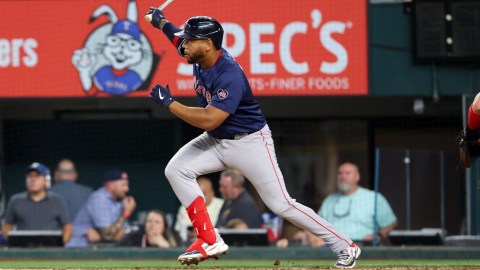 Boston Red Sox first baseman Dominic Smith