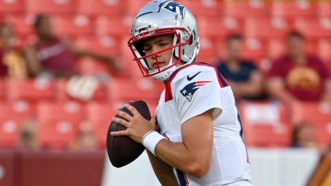 New England Patriots quarterback Drake Maye