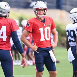 New England Patriots quarterback Drake Maye