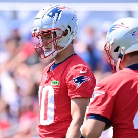 New England Patriots quarterback Drake Maye