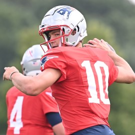 New England Patriots quarterback Drake Maye