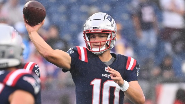 New England Patriots quarterback Drake Maye