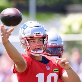 New England Patriots quarterback Drake Maye