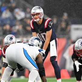 New England Patriots quarterback Drake Maye