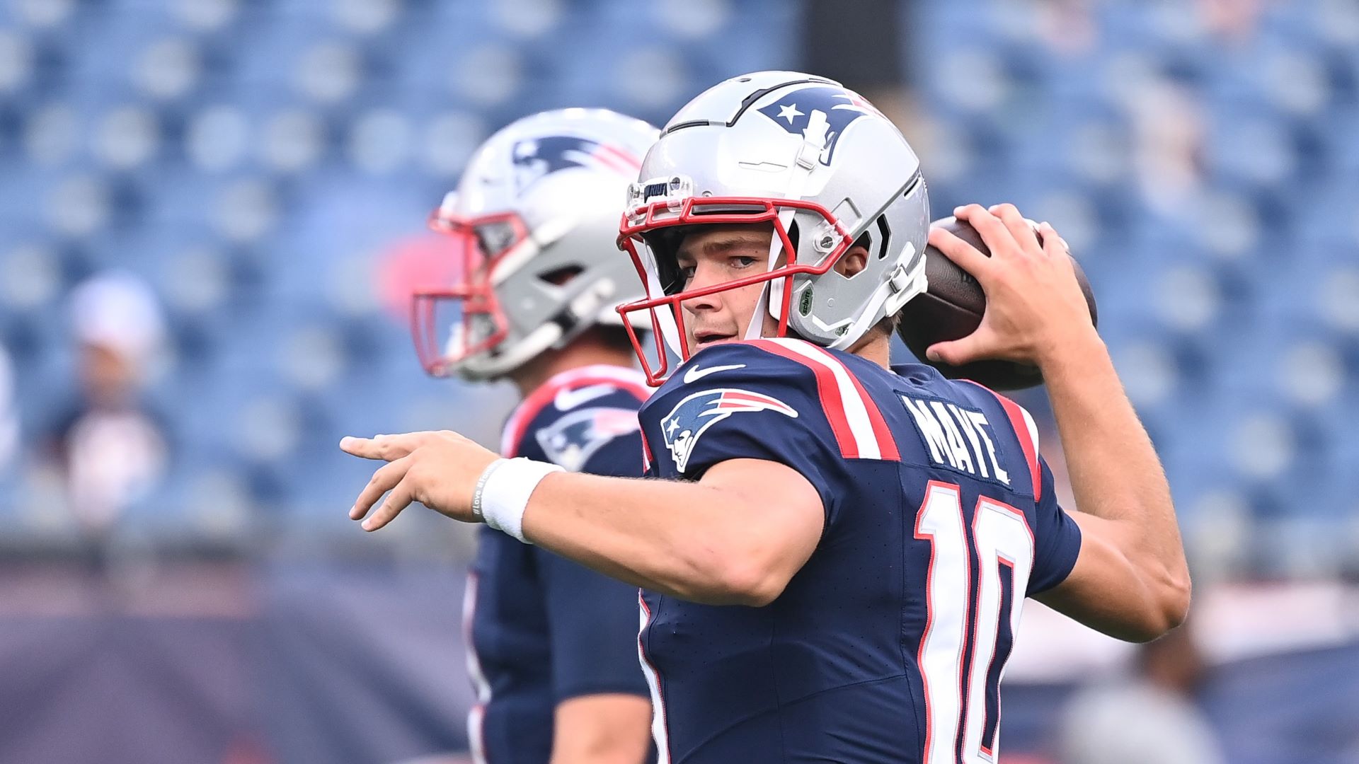 Does Drake Maye see Jacoby Brissett as a starter in the preseason finale?