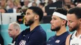 Team USA teammates Jayson Tatum, Devin Booker and Steph Curry