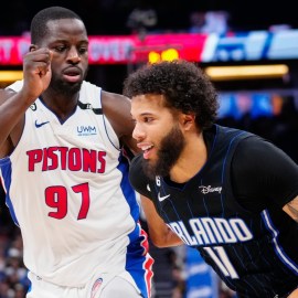 Retired NBA guard Michal Carter-Williams and Washington Wizards forward Eugene Omoruyi